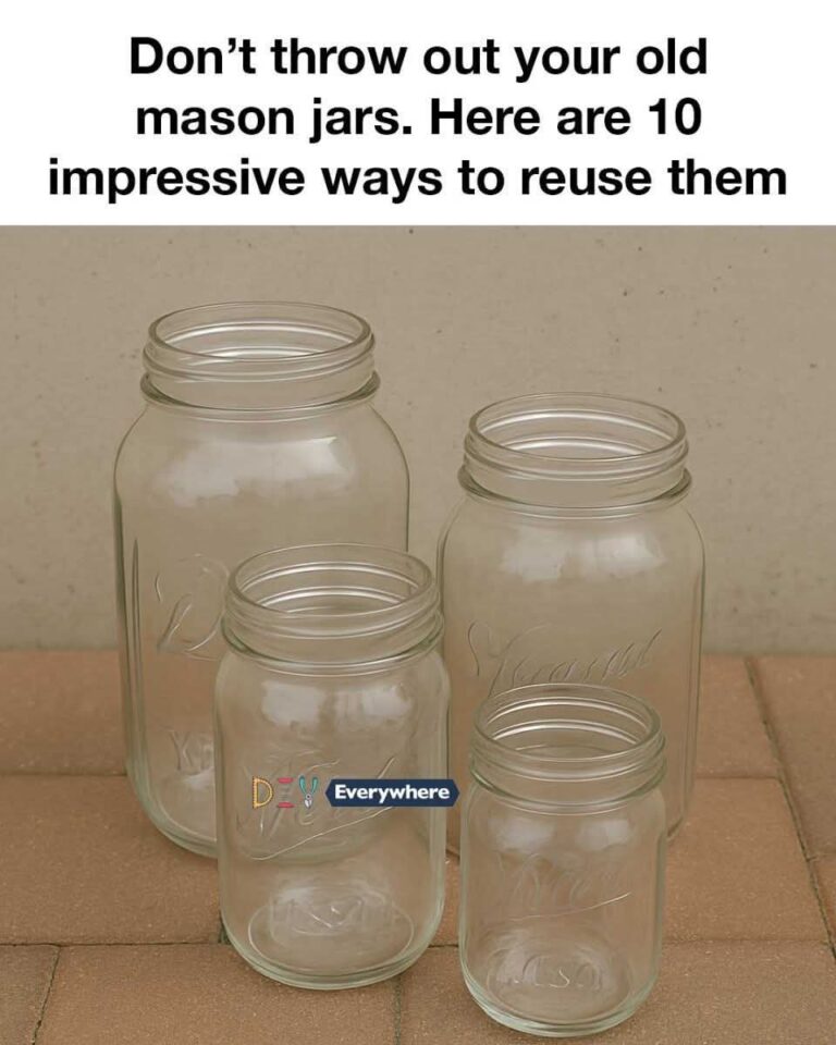Don’t throw out your old mason jars. Here are 10 impressive ways to reuse them