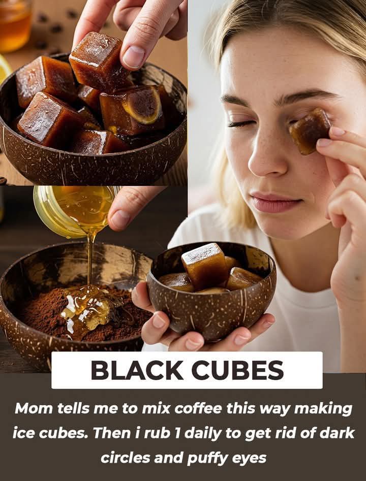 Coffee Ice Cubes for Brighter Eyes