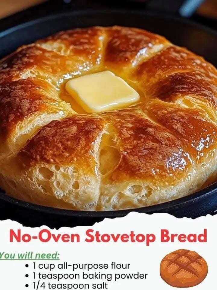 Soft & Fluffy No-Oven Stovetop Bread