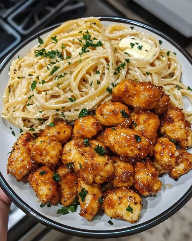 Honey Pepper Chicken with Creamy Garlic Butter Pasta