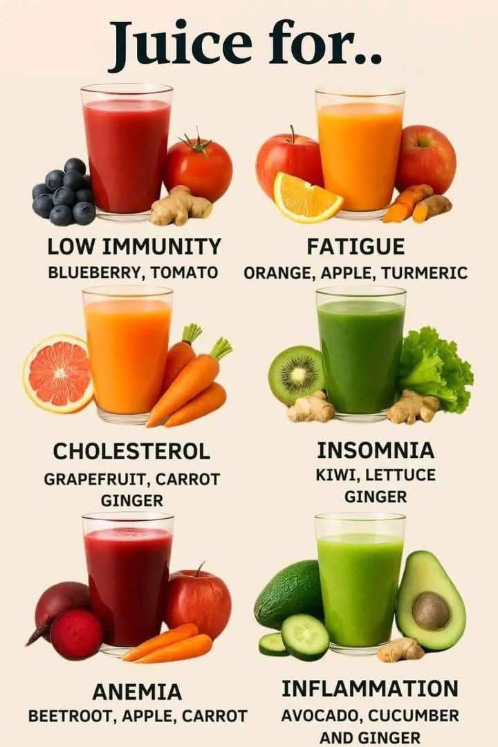 Yummy RecipesMenu🍹 Boost Your Body Naturally: 6 Juice Recipes for Common Health Issues