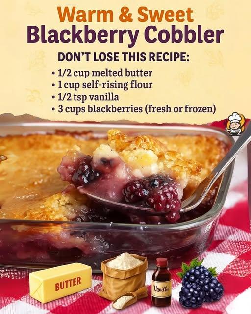 Diabetic-Friendly Warm & Sweet Blackberry Cobbler