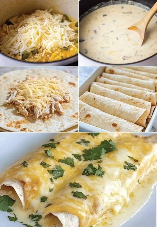 Low Carb White Chicken Enchiladas