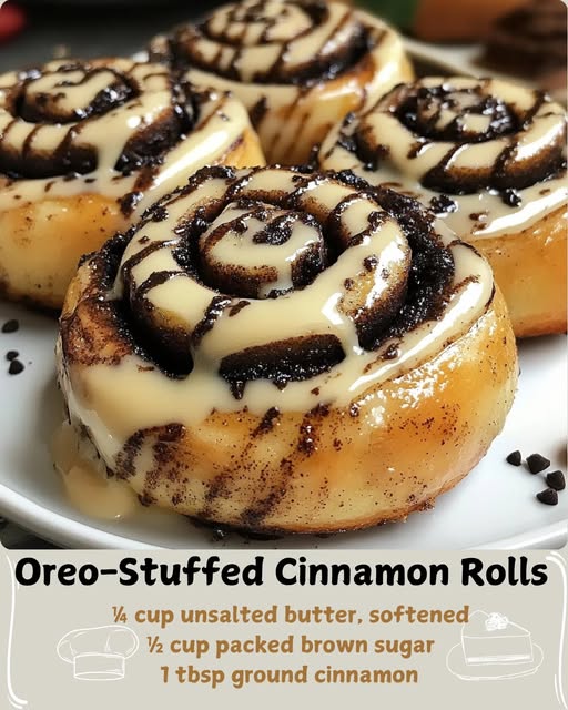 Oreo-Stuffed Cinnamon Rolls