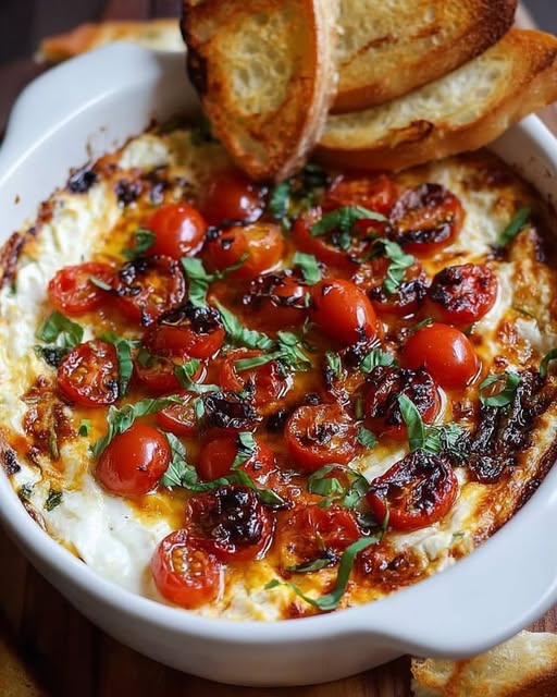 Three-Cheese Tomato Bruschetta Dip
