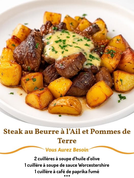 Steak with butter and garlic