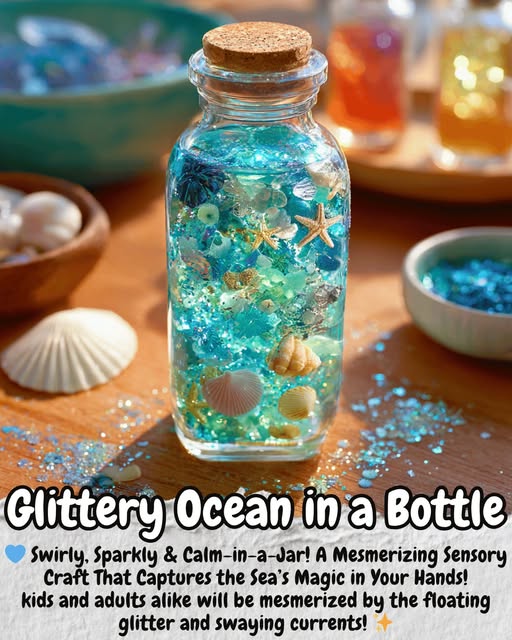 Glittery Ocean in a Bottle