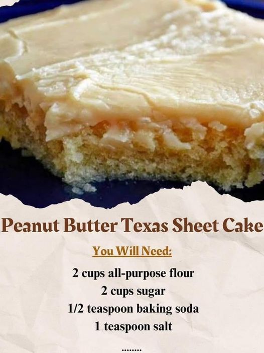 PEANUT BUTTER TEXAS SHEET CAKE