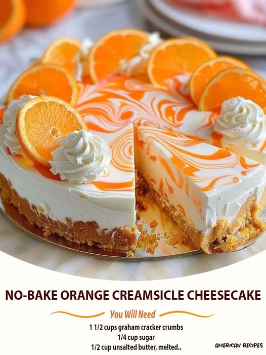 No-Bake Orange Creamsicle Cheesecake