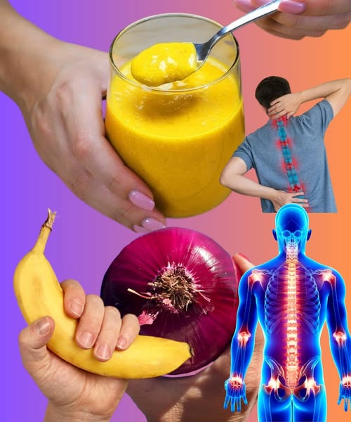 Natural Relief for Knee and Leg Pain: A Banana, Red Onion, and Turmeric Remedy