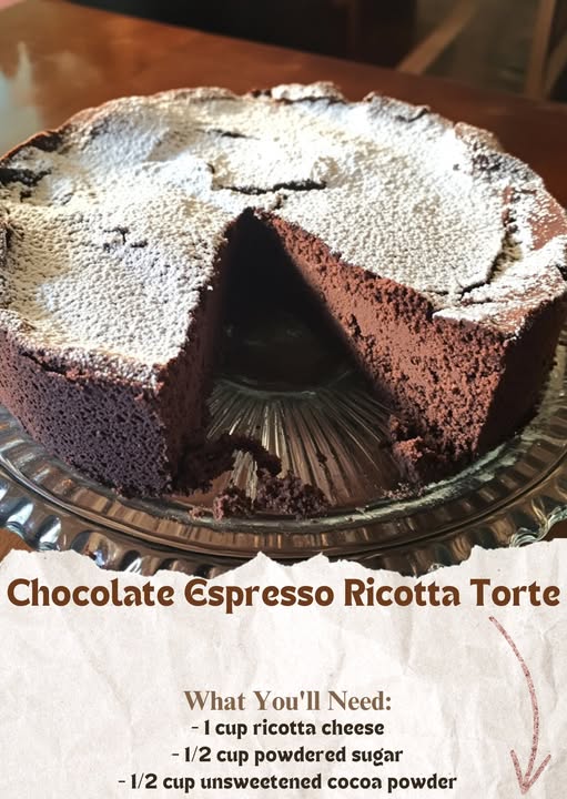 Chocolate Espresso Ricotta Torte