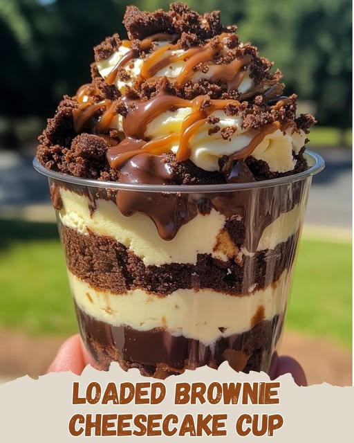 Loaded Brownie Cheesecake Cup Recipe