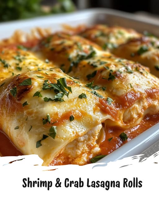Shrimp and Crab Lasagna Roll-Up Bombs