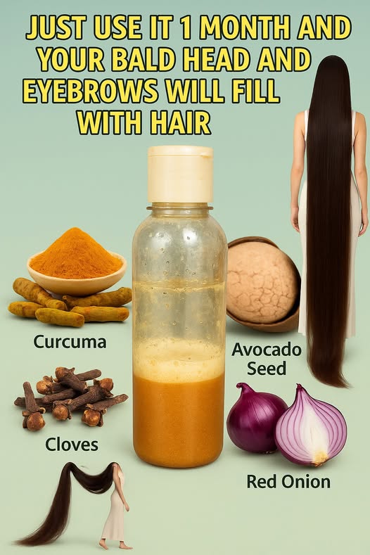 The Powerful Homemade Shampoo with Turmeric, Avocado Seed, Red Onion, and Cloves for Hair Growth