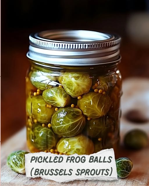 Looking for a crunchy, tangy treat, Try these Pickled Frog Balls