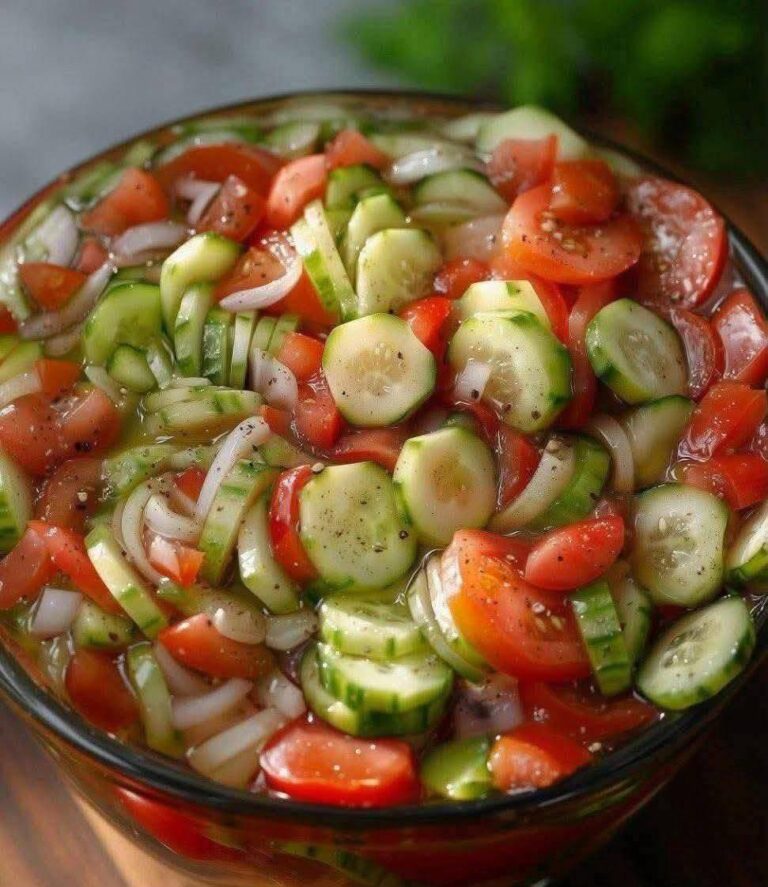 Marinated Cucumber, Tomato & Onion Salad