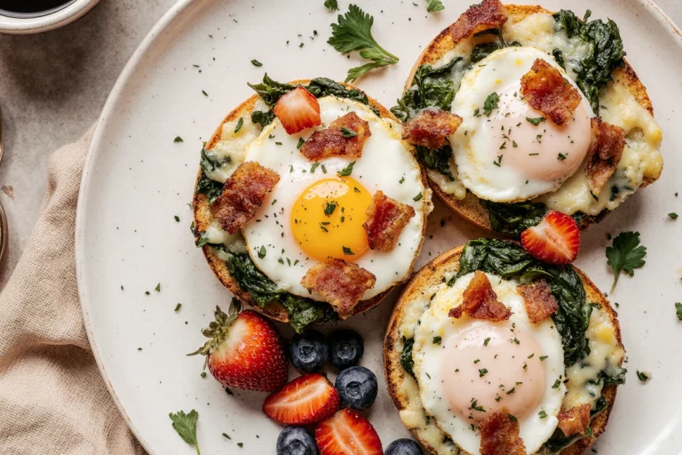 Homemade English Muffin Breakfast Pizza 🍳🍕
